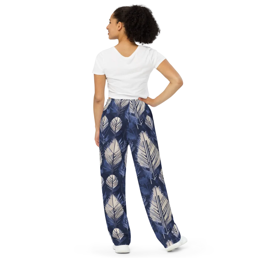 Moonlit Leaves on Wide-Leg Pants — Back