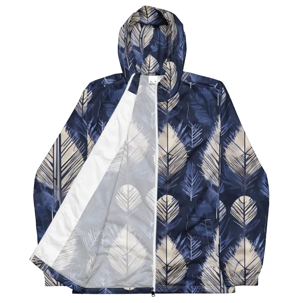 Moonlit Leaves on Men's Windbreaker — Front