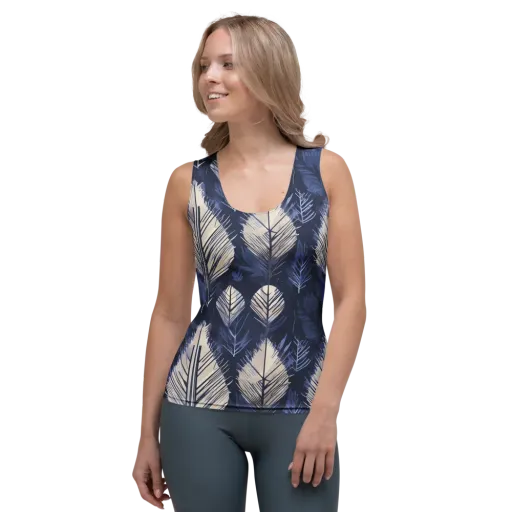 Moonlit Leaves on a Women's Tank Top
