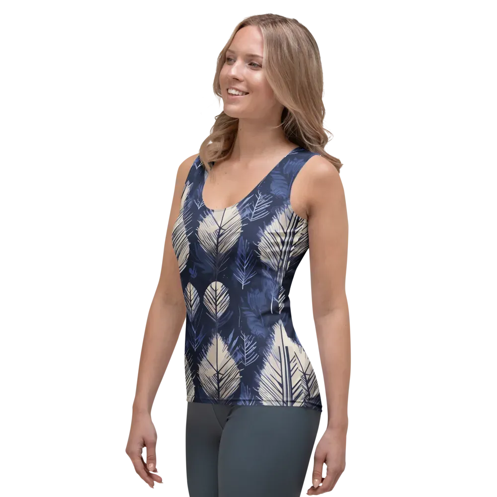 Moonlit Leaves on Women's Tank Top — Left Front