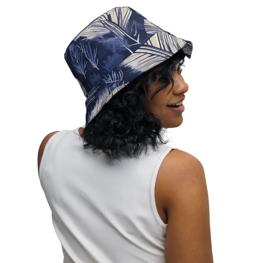 Moonlit Leaves on Reversible Bucket Hat — Right Outside