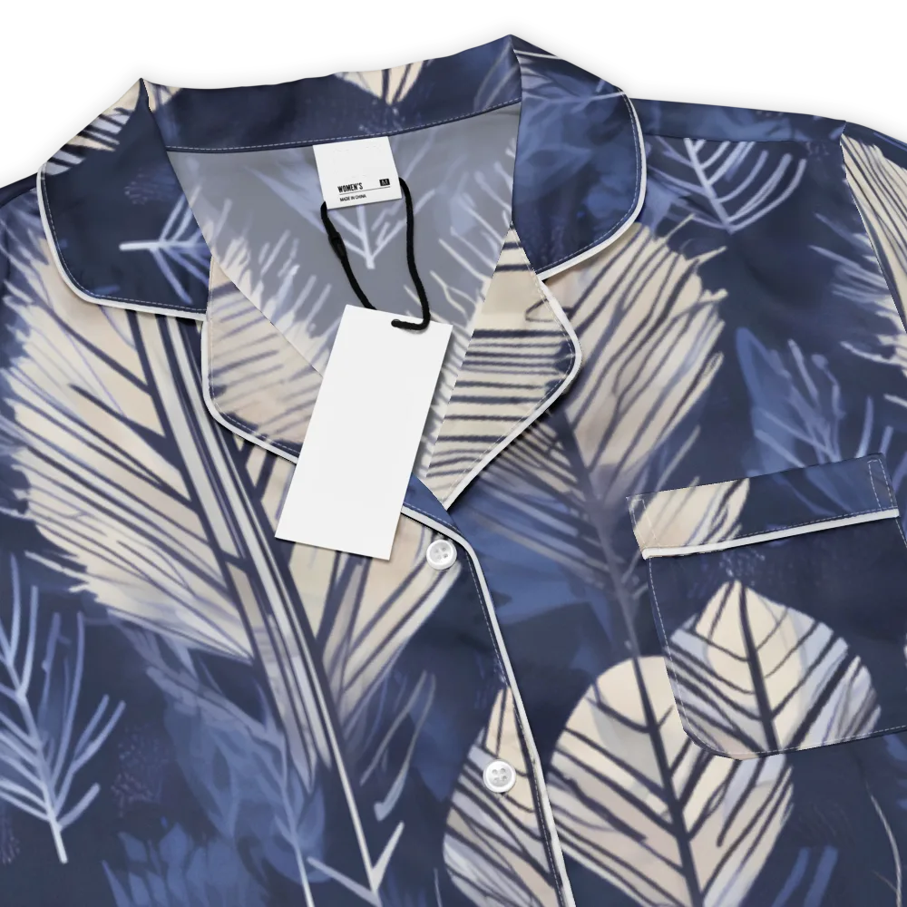 Moonlit Leaves on Women's Short Sleeve Pajama Top — Product details