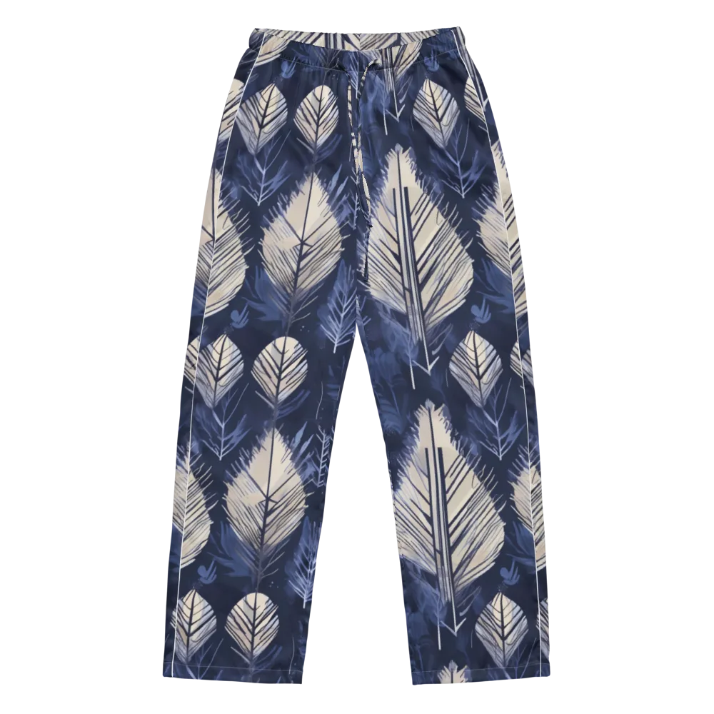 Moonlit Leaves on Women's Pajama Pants — Front