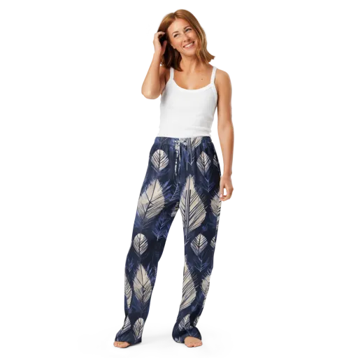 Moonlit Leaves on a Women's Pajama Pants