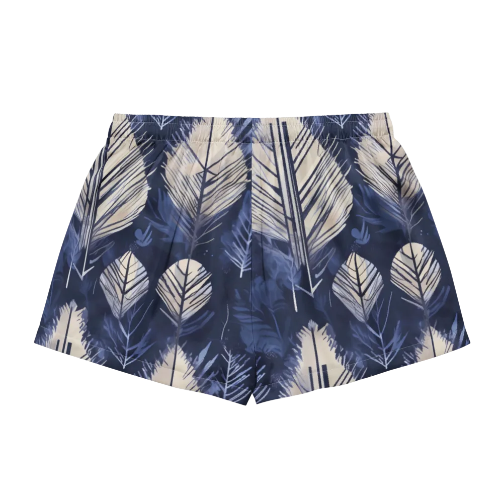 Moonlit Leaves on Women's Pajama Shorts — Back