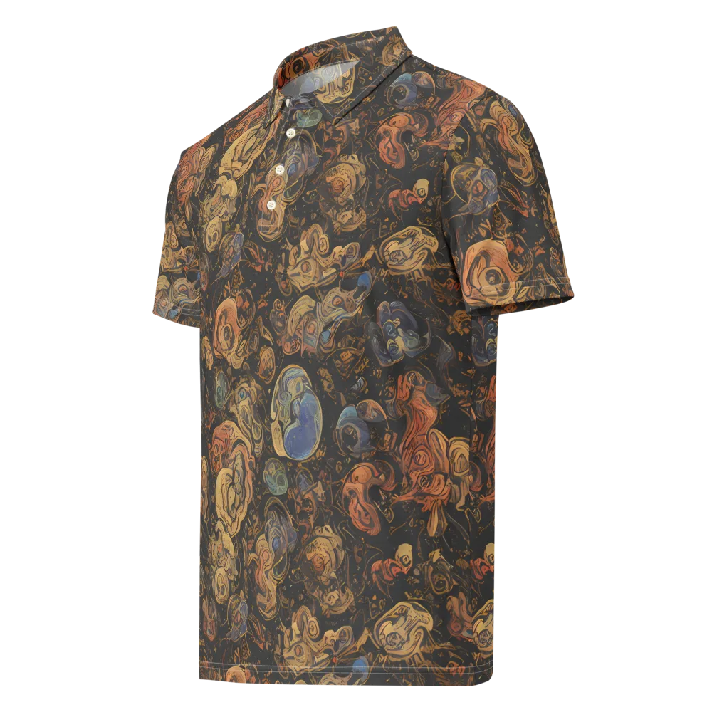Ember Coil on Men's Slim Fit Polo Shirt — Left Front