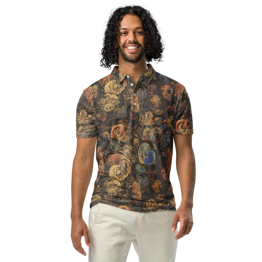 Ember Coil on Men's Slim Fit Polo Shirt — Front