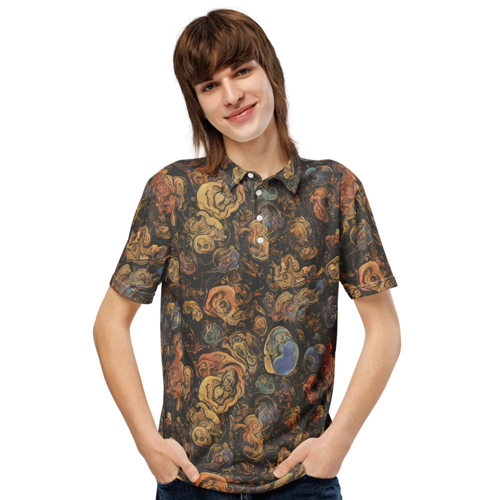 Ember Coil on Men's Slim Fit Polo Shirt — Front