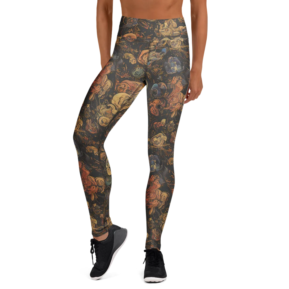 Ember Coil on Yoga Leggings — Front