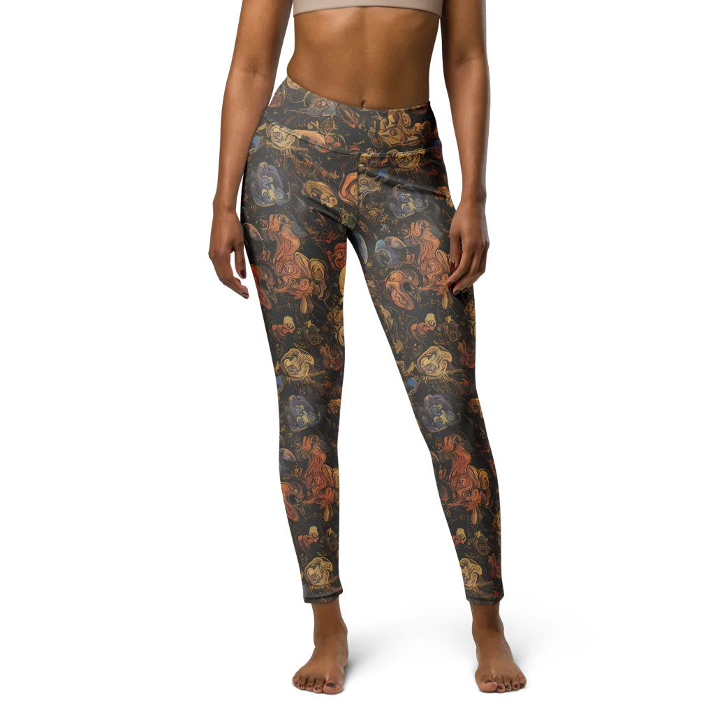 Ember Coil on Yoga Leggings — Front