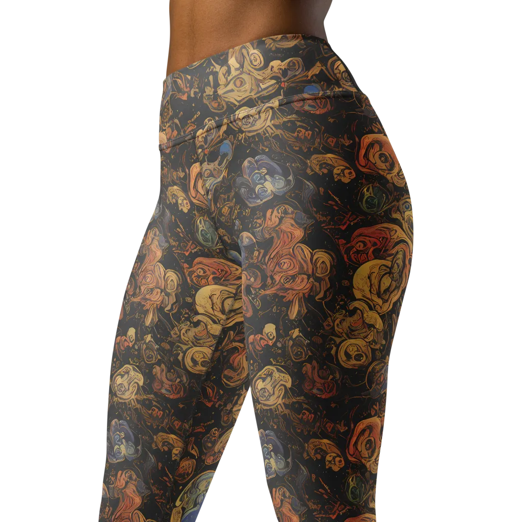 Ember Coil on Yoga Leggings — Left Front