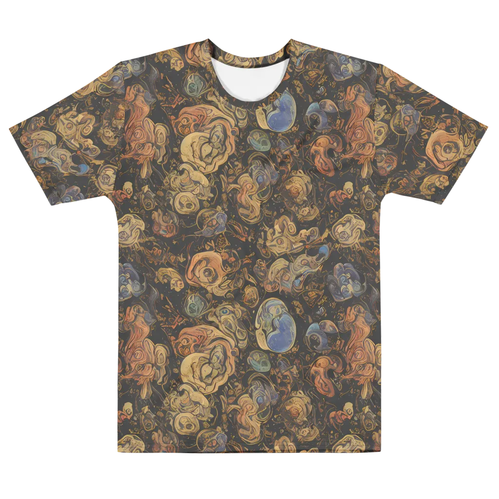 Ember Coil on Men's Cotton Crew Neck T-Shirt — Front