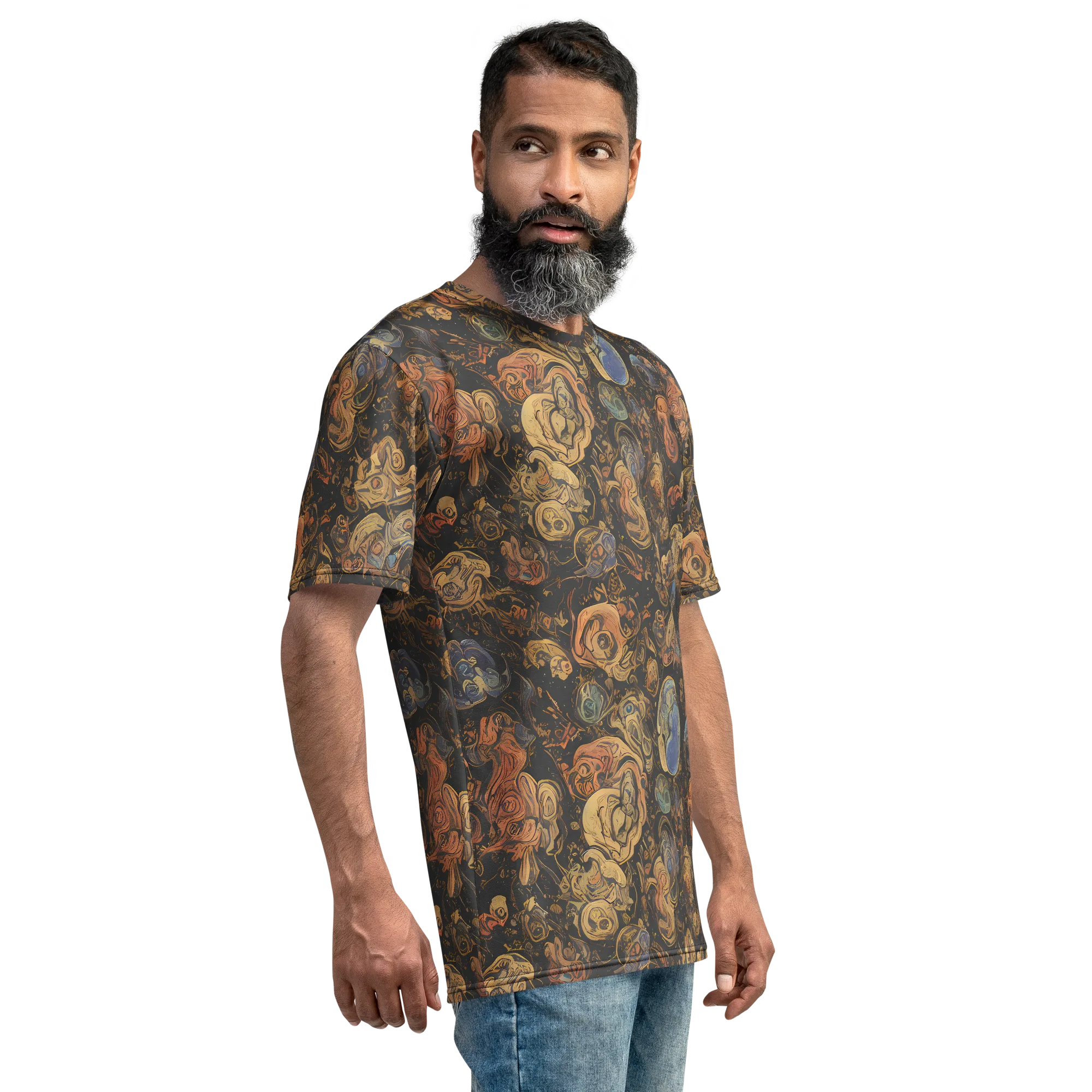 Ember Coil on Men's Crew Neck T-Shirt — Right