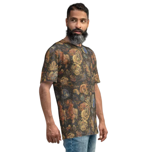 Ember Coil on a Men's Crew Neck T-Shirt