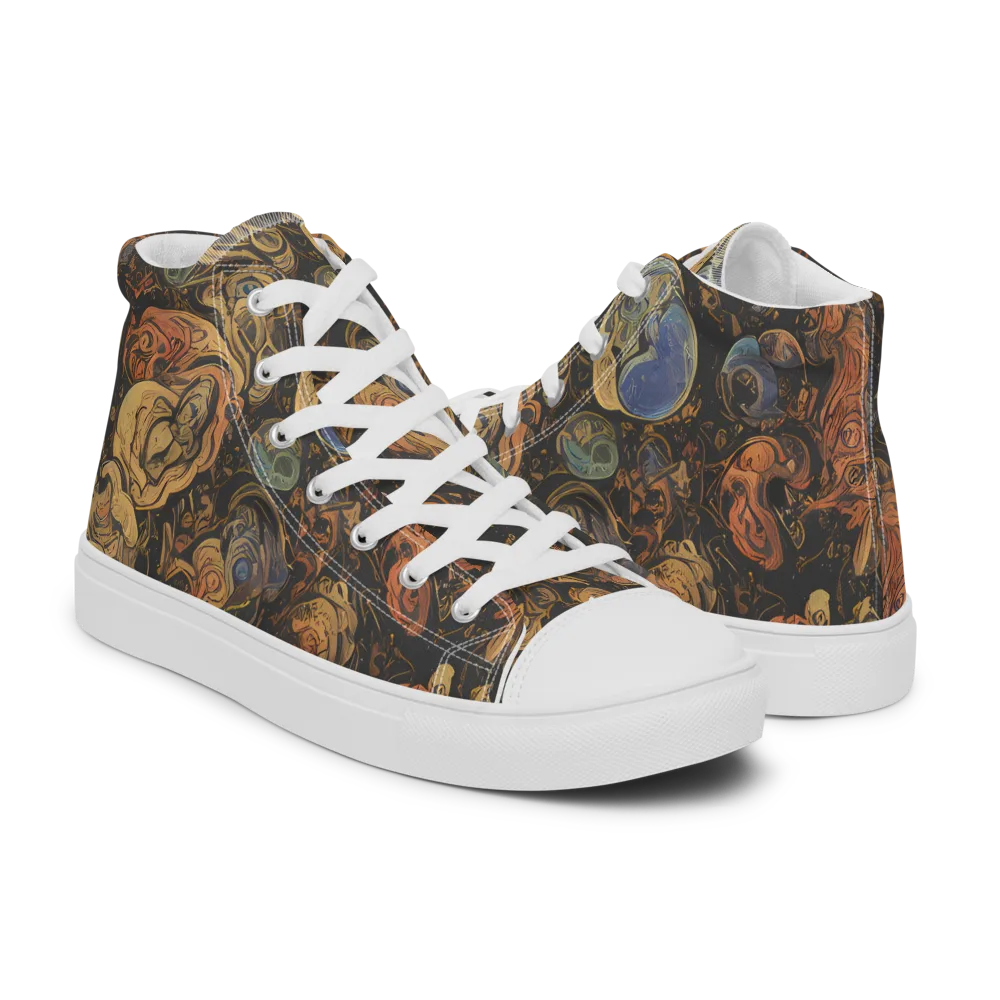 Ember Coil on Men's High Top Canvas Shoes — Right