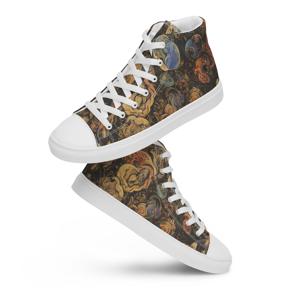 Ember Coil on Men's High Top Canvas Shoes — Front
