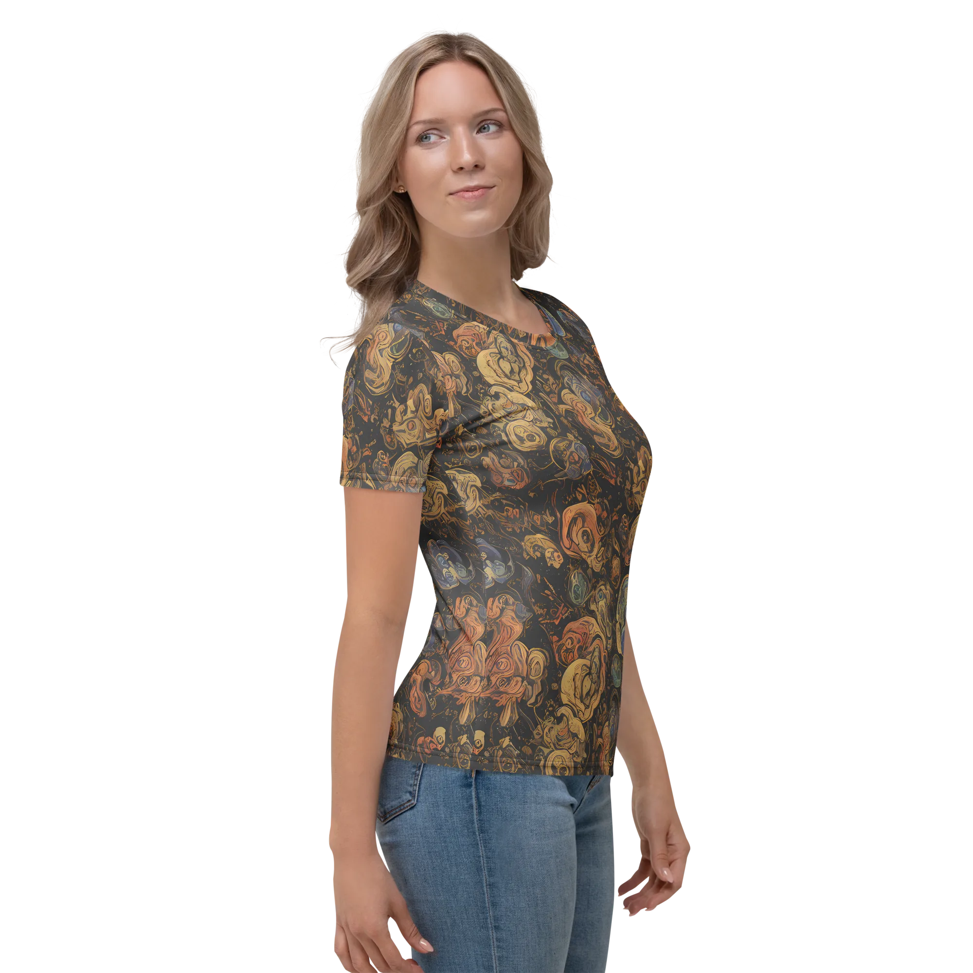 Ember Coil on Women's Crew Neck T-Shirt — Right