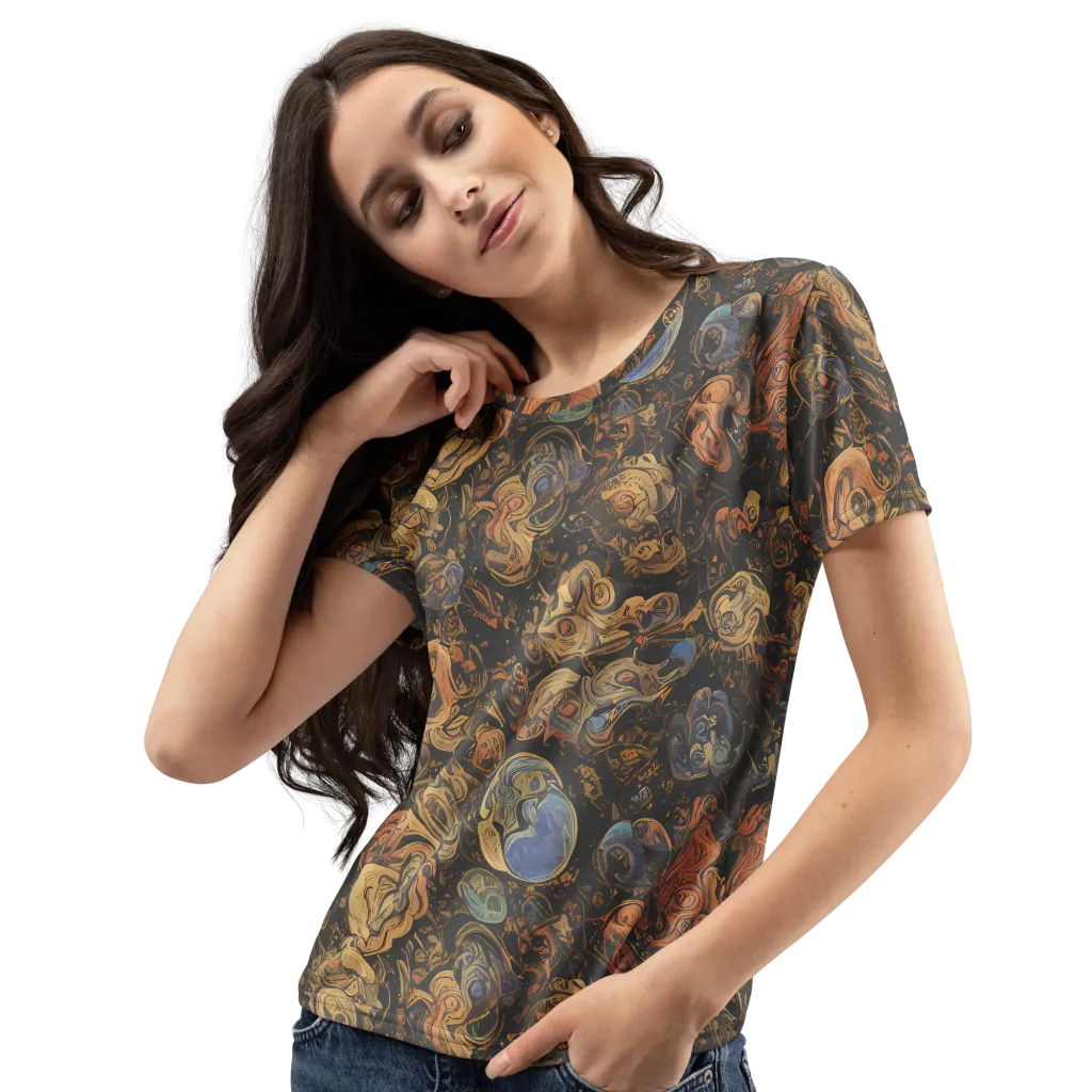 Ember Coil on Women's Crew Neck T-Shirt — Left Front
