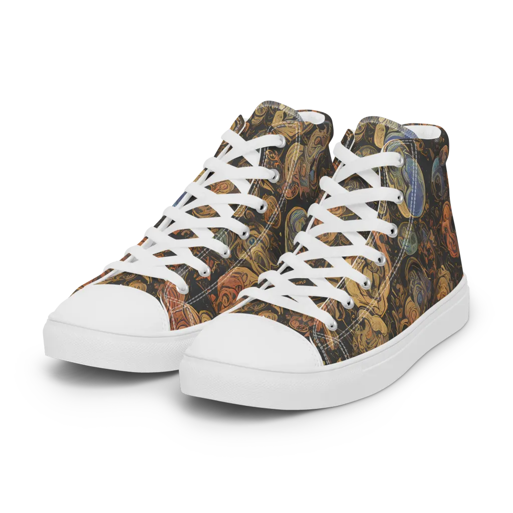 Ember Coil on Women's High Top Canvas Shoes — Left Front