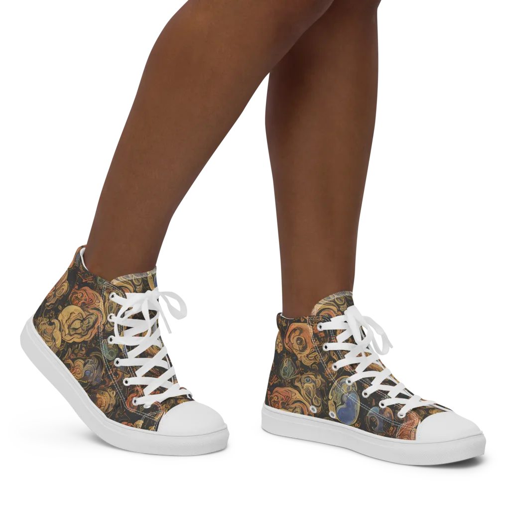 Ember Coil on Women's High Top Canvas Shoes — Right