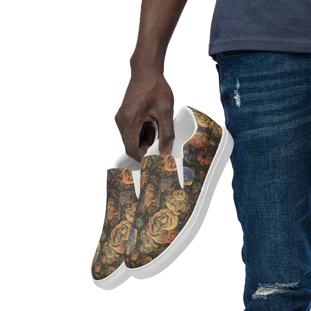 Ember Coil on Men's Slip-On Canvas Shoes — Left Front
