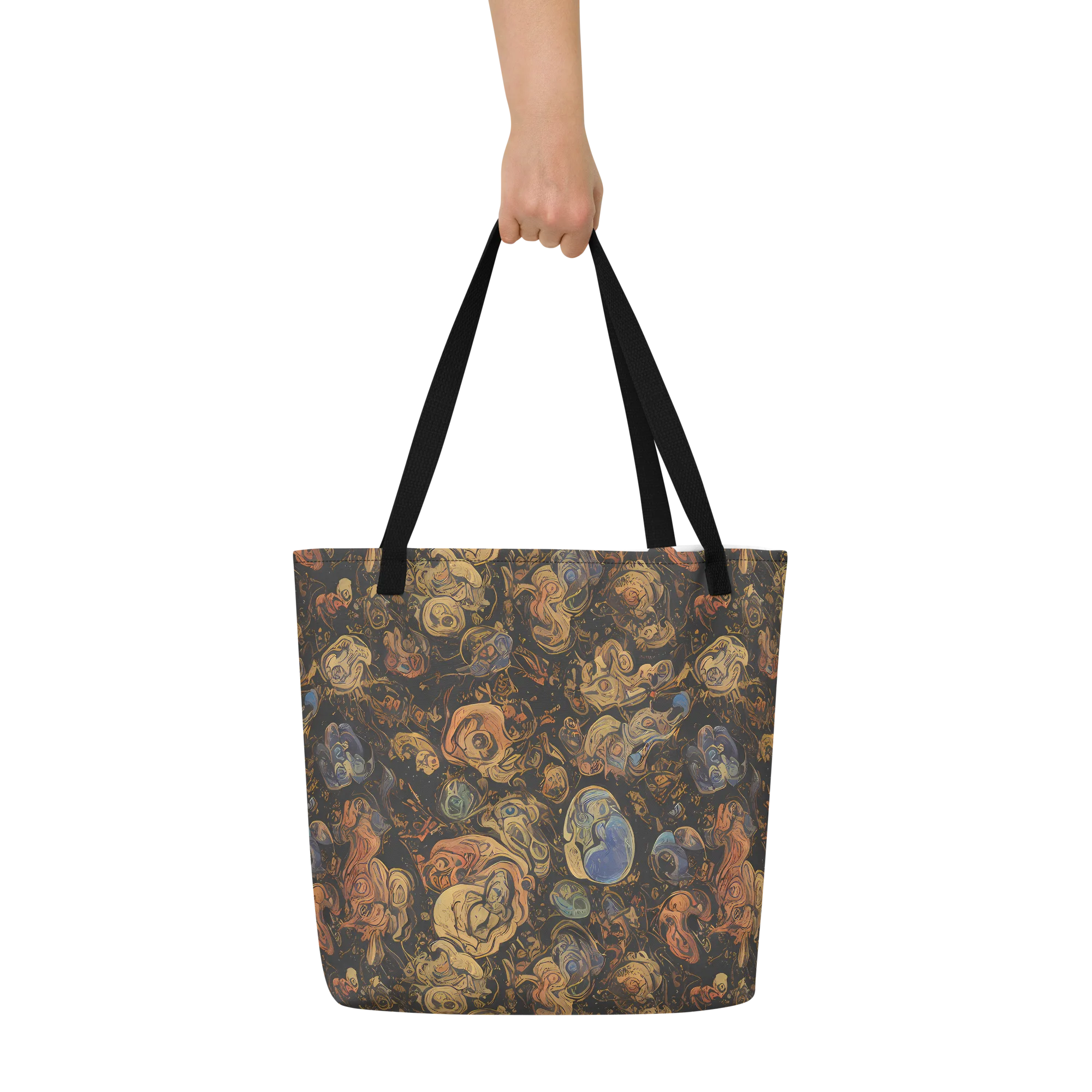 Ember Coil on Large Tote Bag W/ Pocket — Front