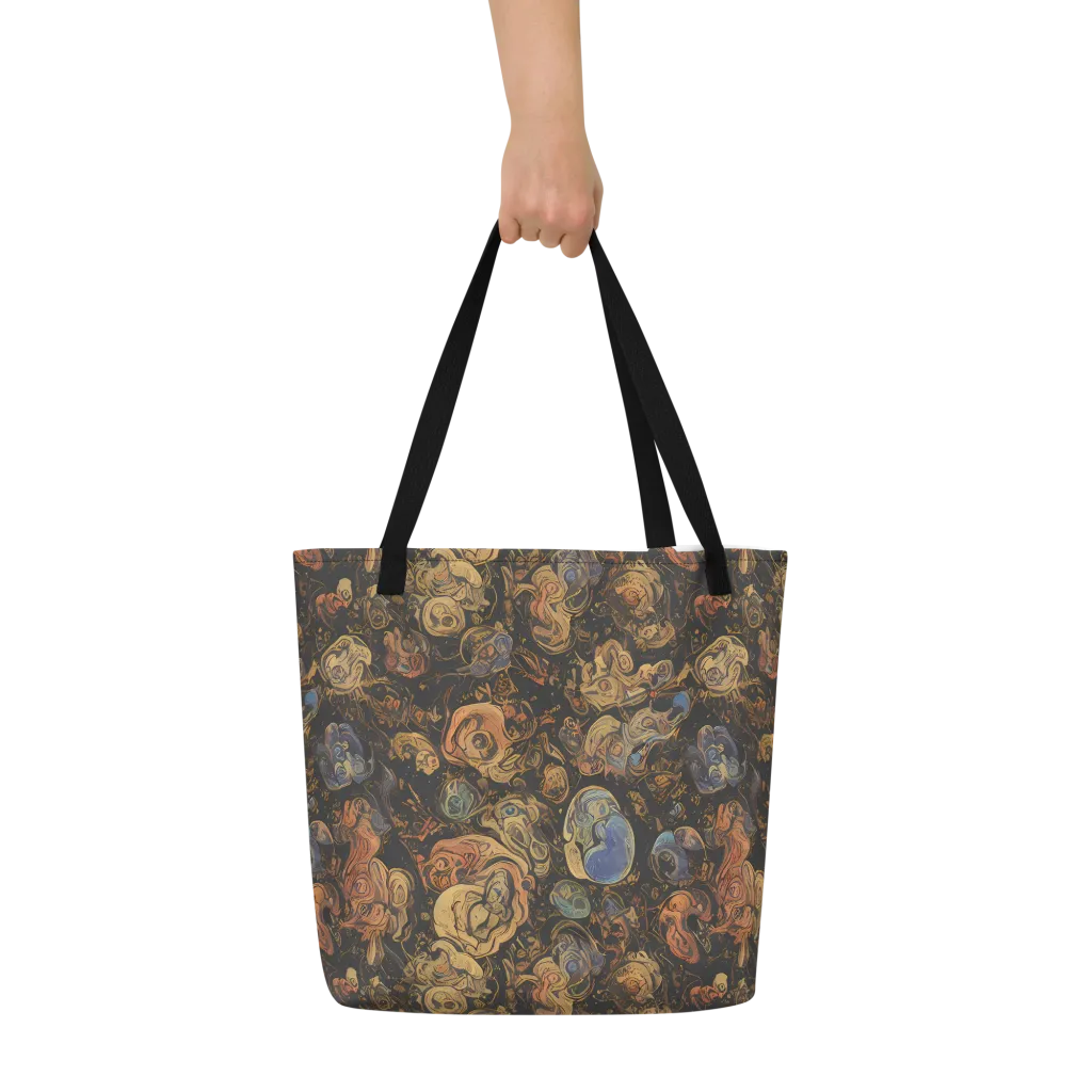 Ember Coil on Large Tote Bag W/ Pocket — Front