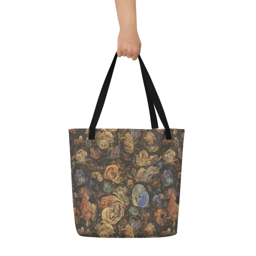 Ember Coil on a Large Tote Bag W/ Pocket