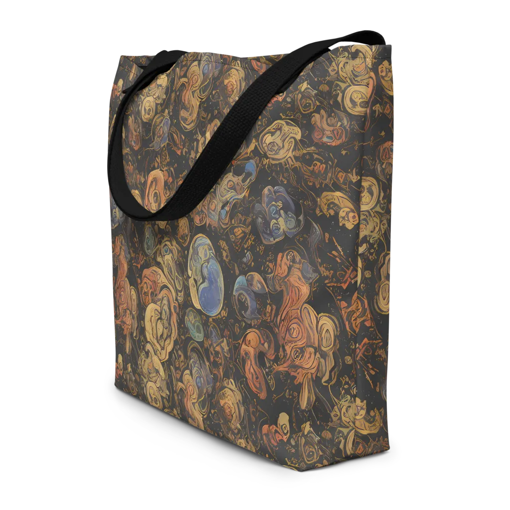 Ember Coil on Large Tote Bag W/ Pocket — Front
