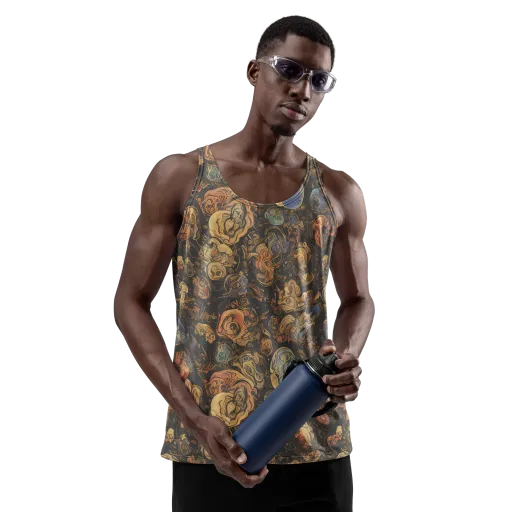 Ember Coil on a Men's Tank Top