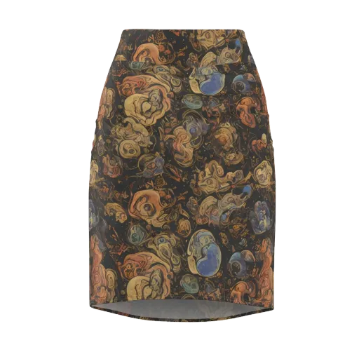 Ember Coil on a Pencil Skirt