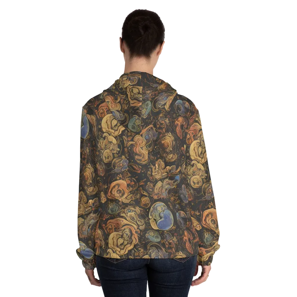 Ember Coil on Women's Full-Zip Hoodie — Back On Person