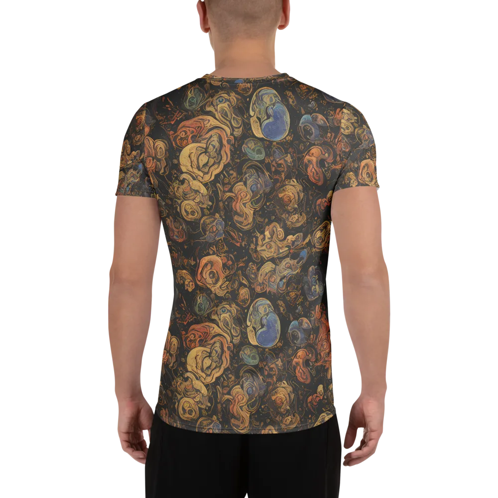 Ember Coil on Men's Athletic T-Shirt — Back