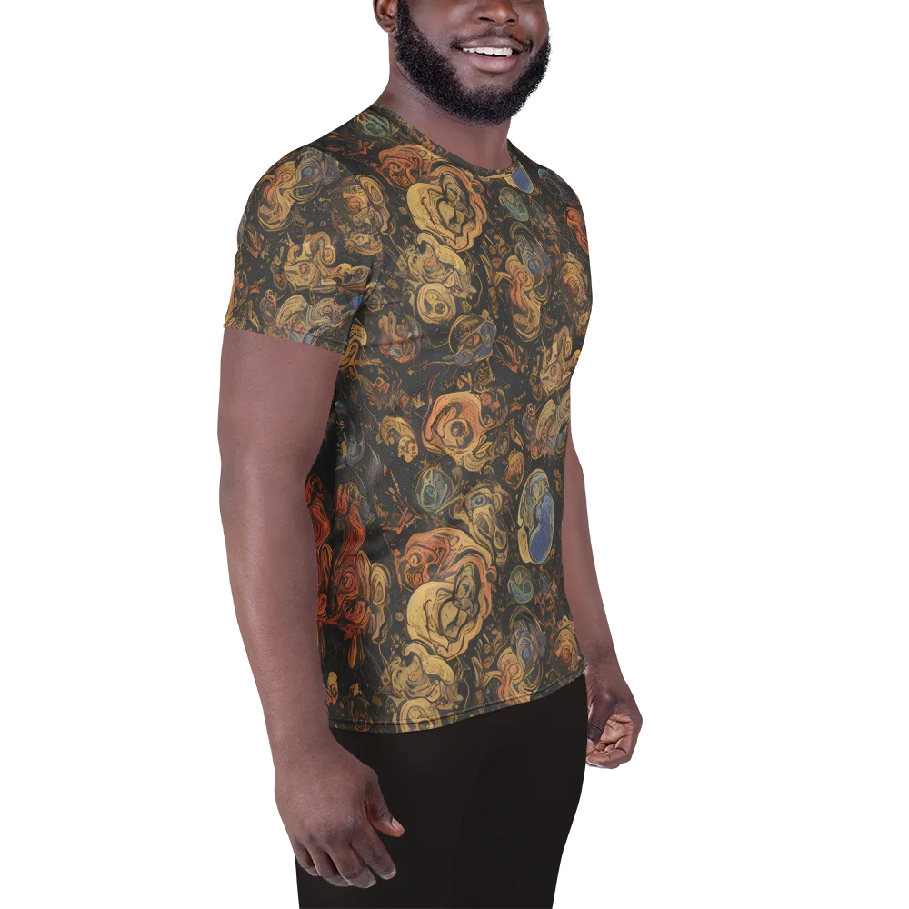 Ember Coil on Men's Athletic T-Shirt — Right
