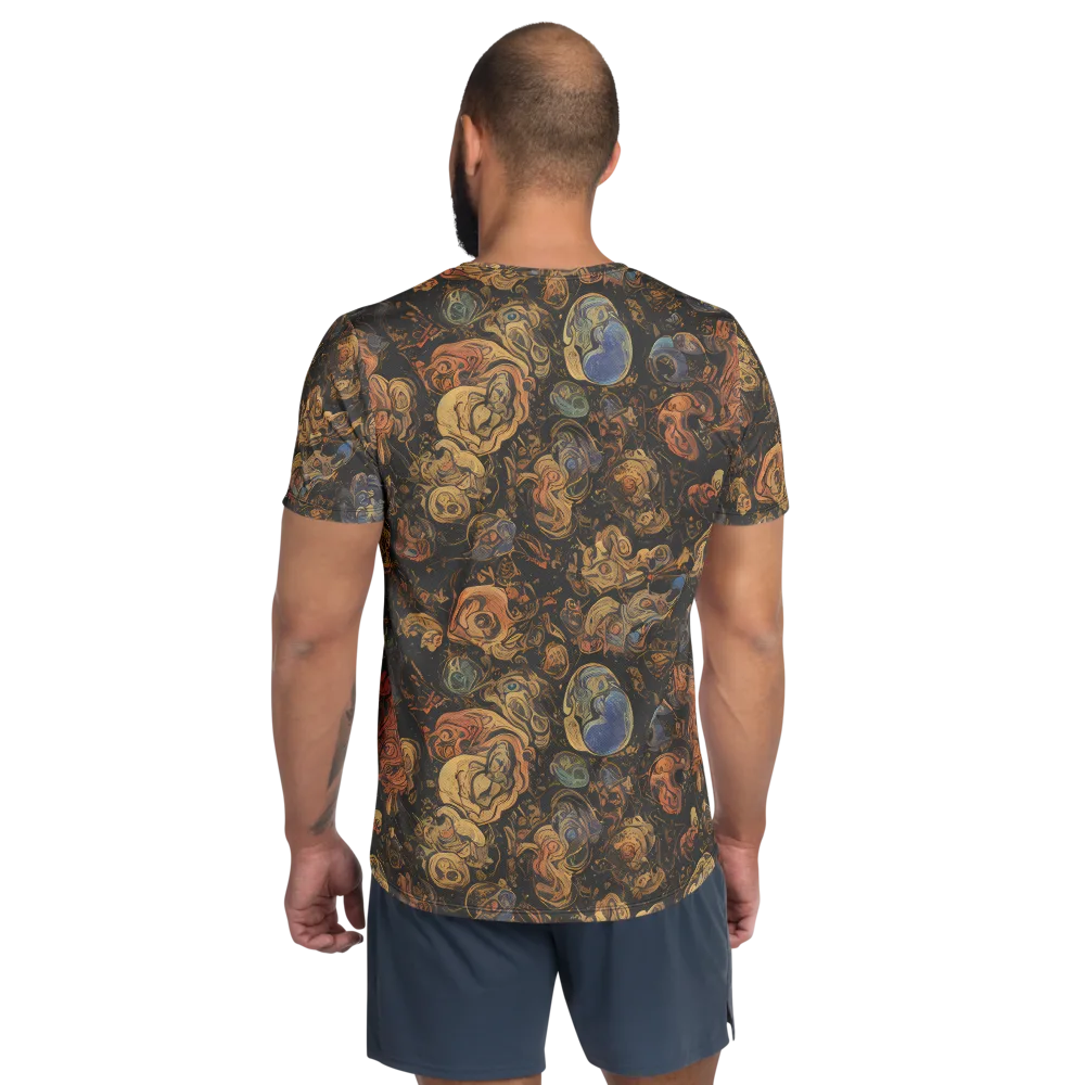 Ember Coil on Men's Athletic T-Shirt — Back