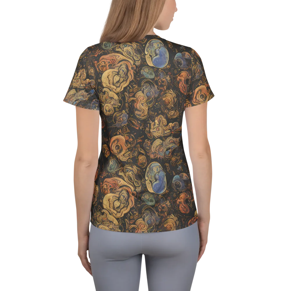 Ember Coil on Women's Athletic T-Shirt — Back