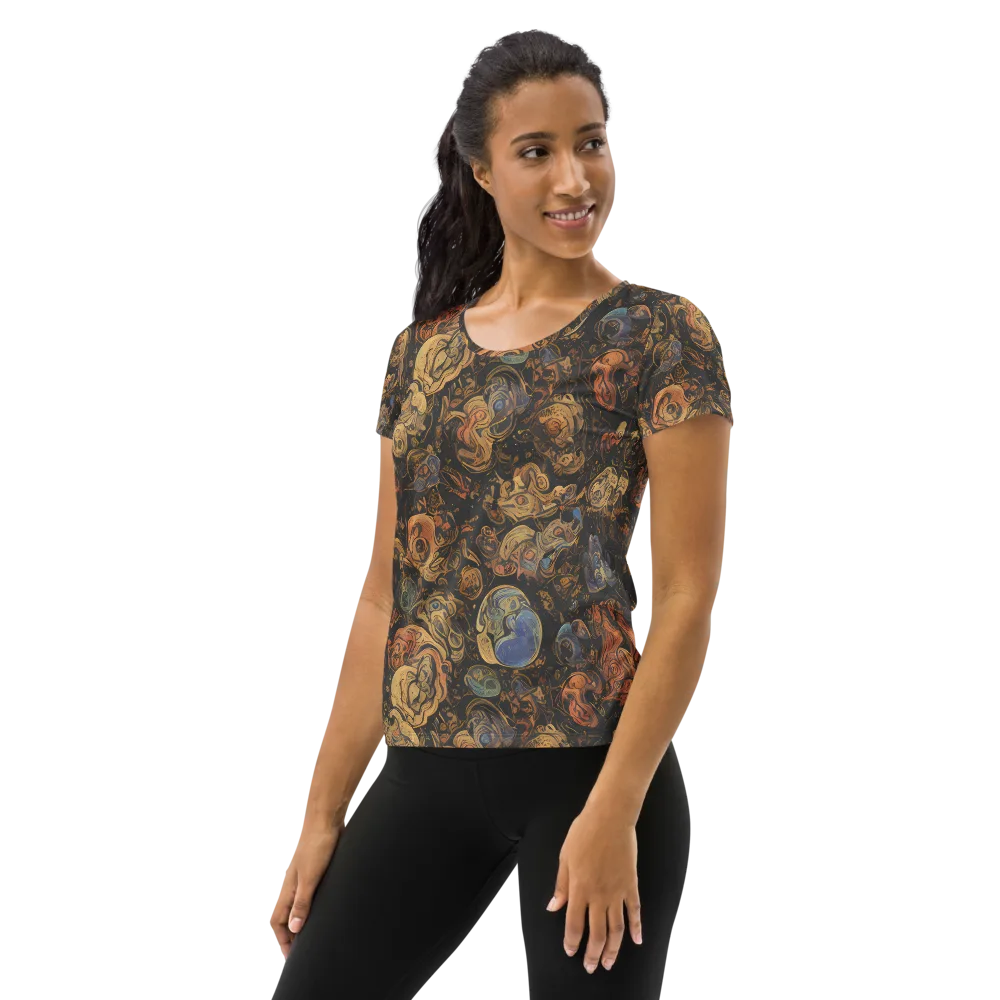 Ember Coil on Women's Athletic T-Shirt — Left