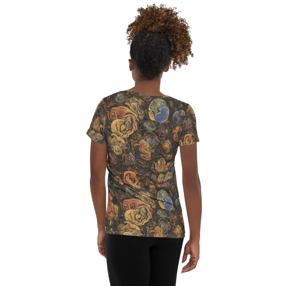 Ember Coil on Women's Athletic T-Shirt — Back