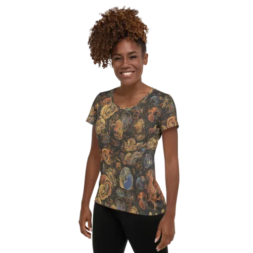 Ember Coil on a Women's Athletic T-Shirt