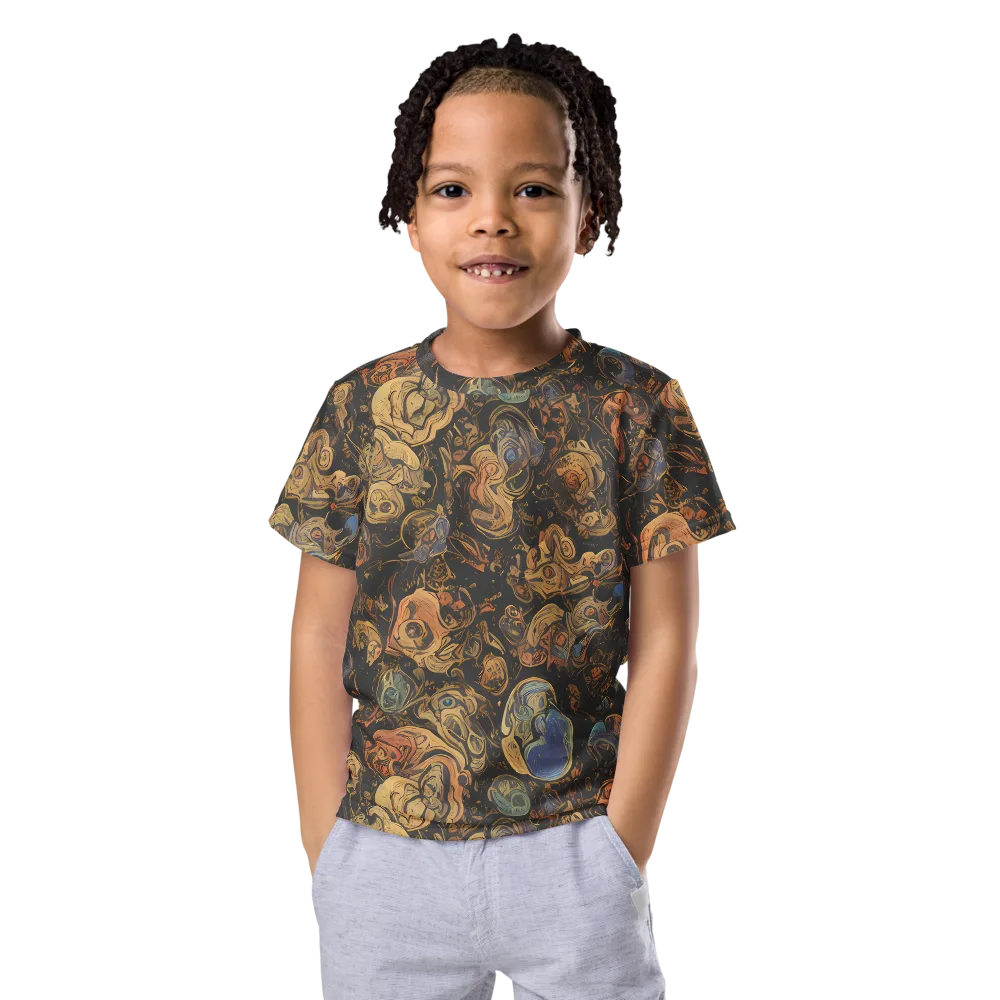 Ember Coil on Kids Crew Neck T-Shirt — Front