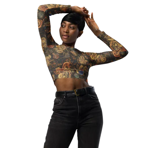 Ember Coil on a Long Sleeve Crop Top