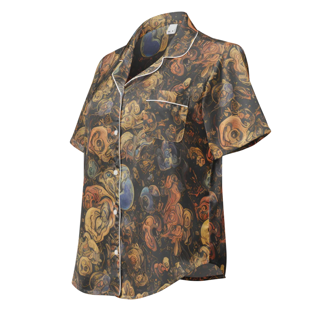 Ember Coil on Women's Short Sleeve Pajama Top — Left Front