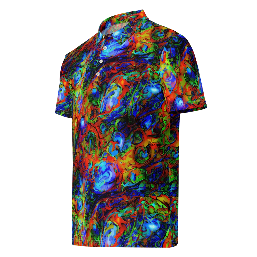 Hypercolor Tangle on Men's Slim Fit Polo Shirt — Left Front