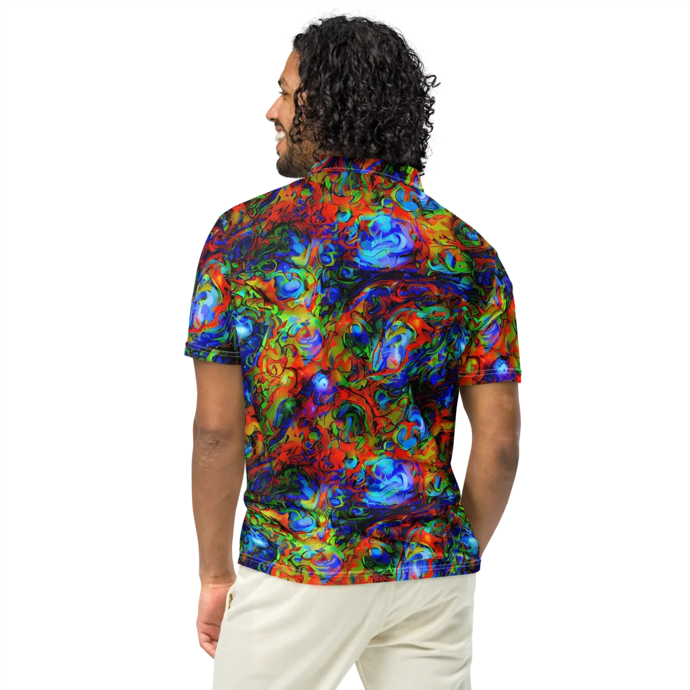 Hypercolor Tangle on Men's Slim Fit Polo Shirt — Back