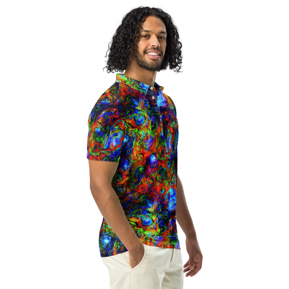 Hypercolor Tangle on Men's Slim Fit Polo Shirt — Right Front