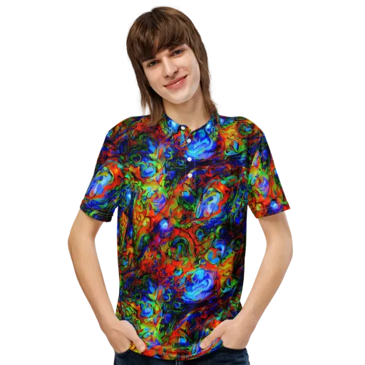Hypercolor Tangle on a Men's Slim Fit Polo Shirt