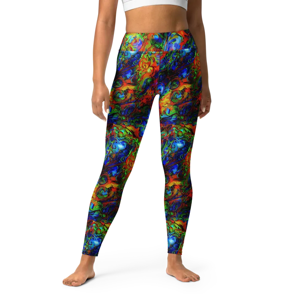Hypercolor Tangle on Yoga Leggings — Front