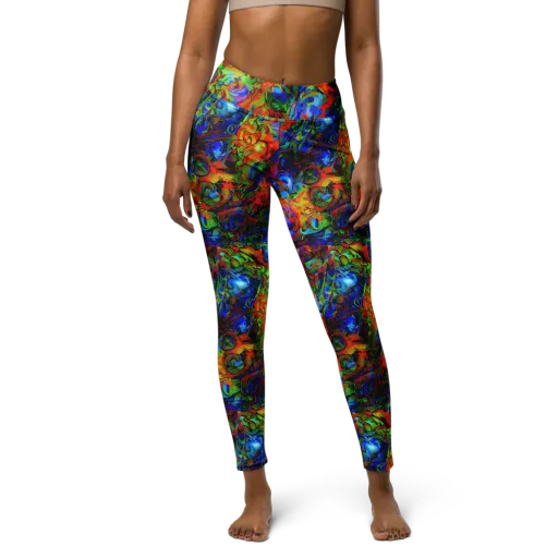 Hypercolor Tangle on a Yoga Leggings