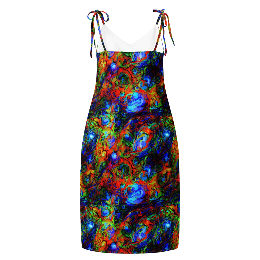 Hypercolor Tangle on Slip Dress — Back