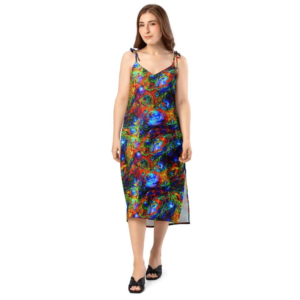 Hypercolor Tangle on Slip Dress — Front